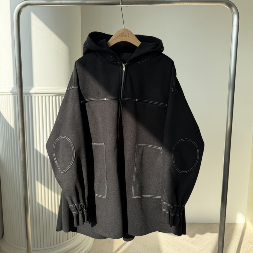 PALETTE-Q韓國直郵㊣女裝新款職業25秋冬熱賣夾克斗篷拉鏈PALETTE夾克