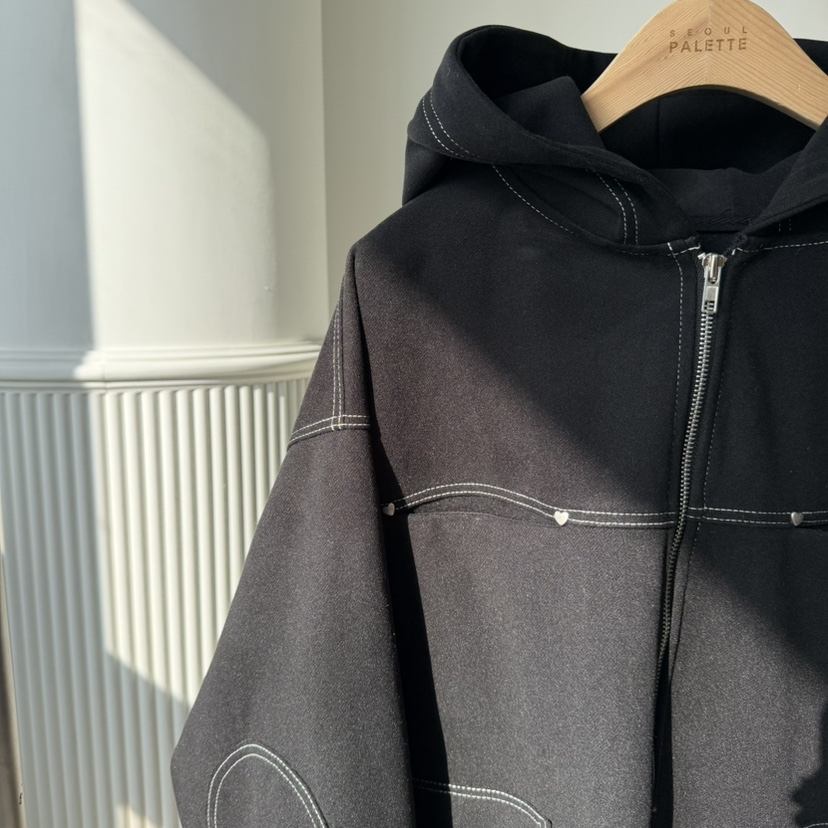 PALETTE-Q韓國直郵㊣女裝新款職業25秋冬熱賣夾克斗篷拉鏈PALETTE夾克