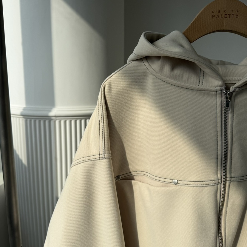 PALETTE-Q韓國直郵㊣女裝新款職業25秋冬熱賣夾克斗篷拉鏈PALETTE夾克