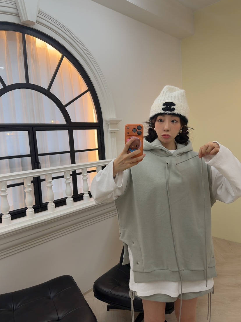 PALETTE-Q韓國直郵㊣女裝新品推薦25秋冬職業休閑衛衣鏤空PALETTE-Q衛衣