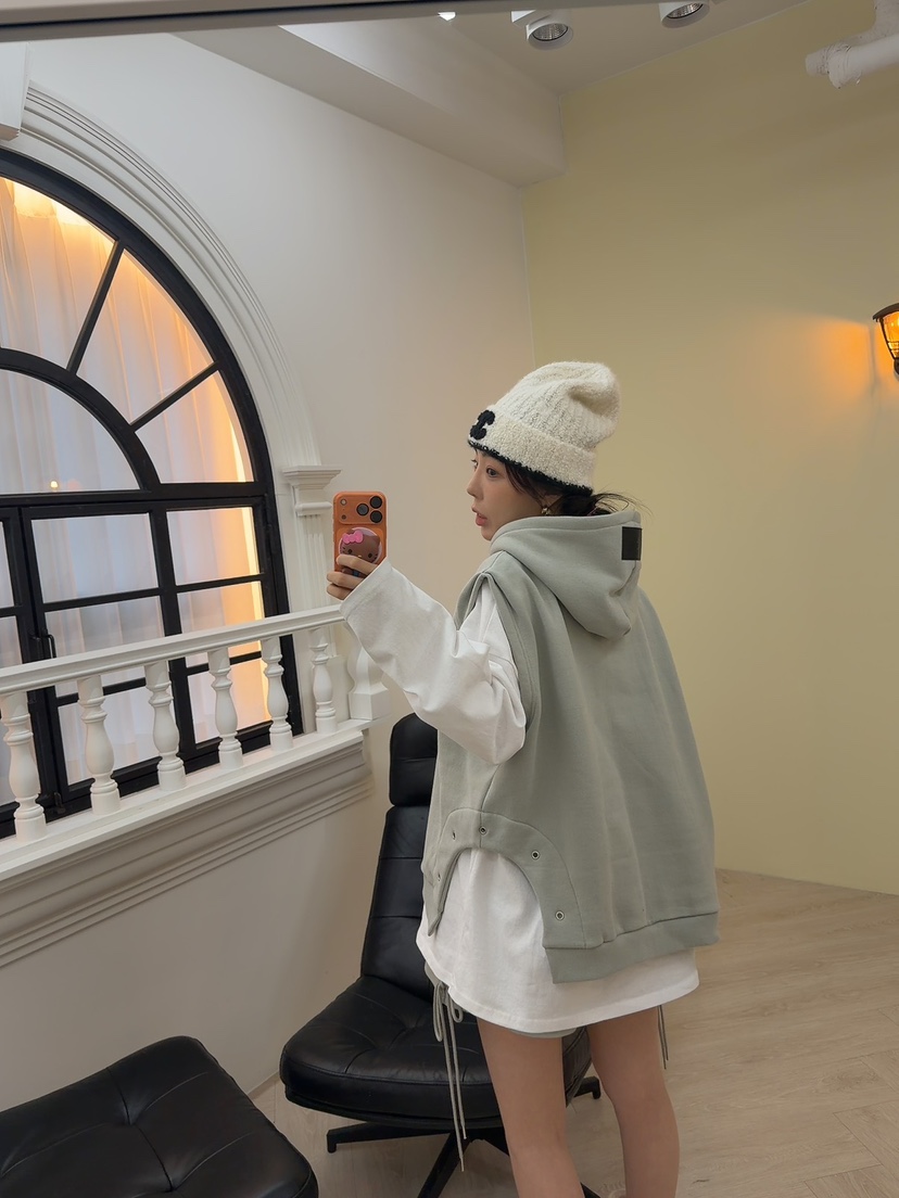 PALETTE-Q韓國直郵㊣女裝新品推薦25秋冬職業休閑衛衣鏤空PALETTE-Q衛衣