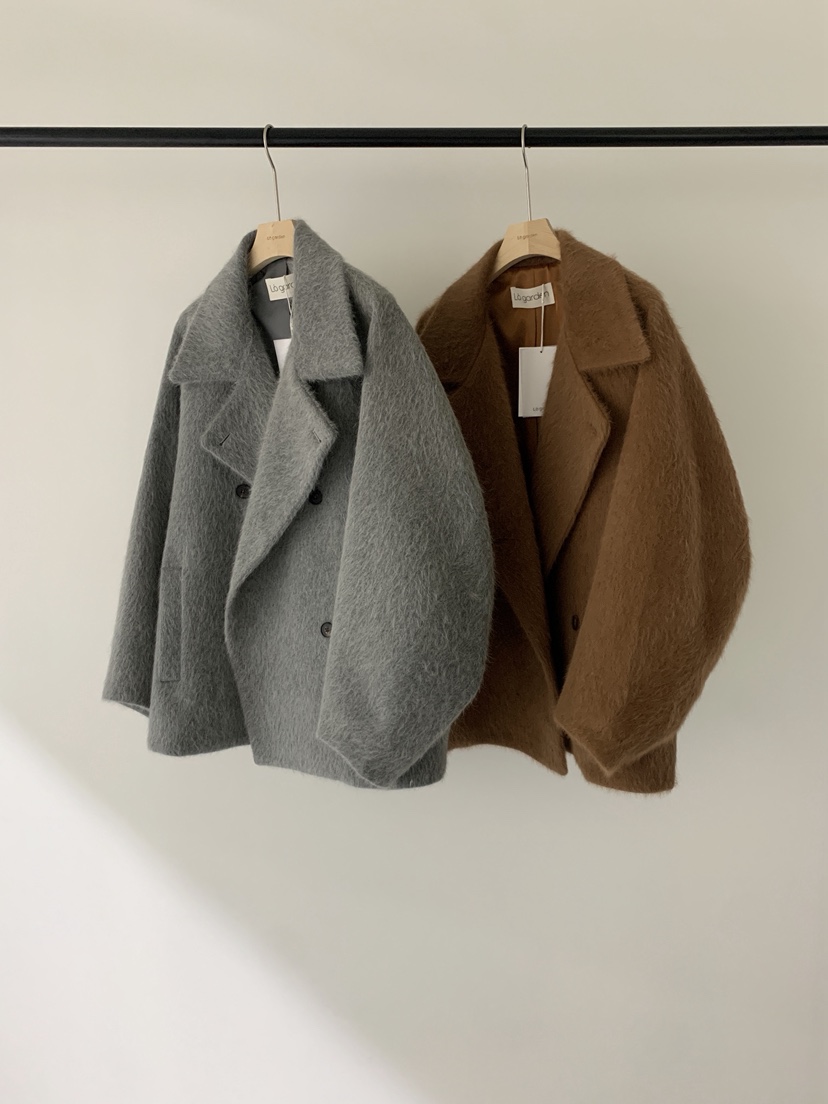 LOGARDEN韓國直郵㊣女士新品推薦25秋冬時尚熱賣短款大衣狐貍LO GARDEN短款大衣