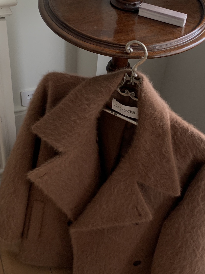 LOGARDEN韓國直郵㊣女士新品推薦25秋冬時尚熱賣短款大衣狐貍LO GARDEN短款大衣