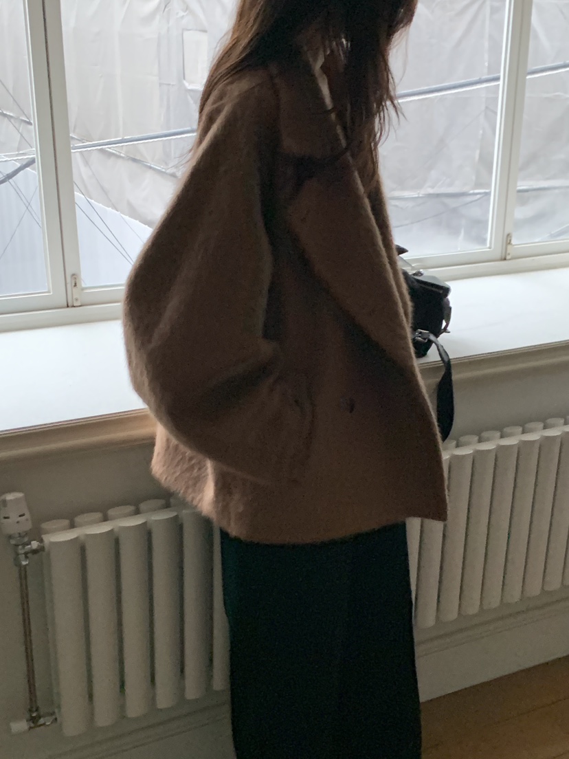 LOGARDEN韓國直郵㊣女士新品推薦25秋冬時尚熱賣短款大衣狐貍LO GARDEN短款大衣