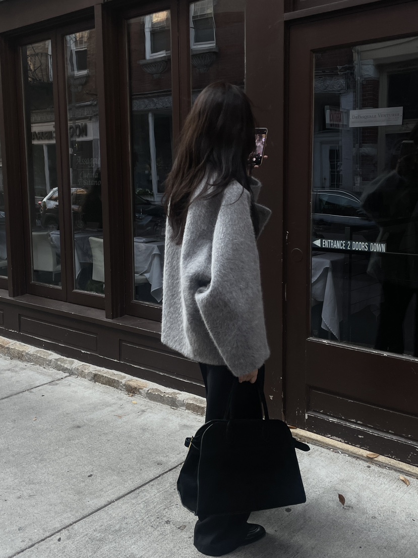 LOGARDEN韓國直郵㊣女士新品推薦25秋冬時尚熱賣短款大衣狐貍LO GARDEN短款大衣