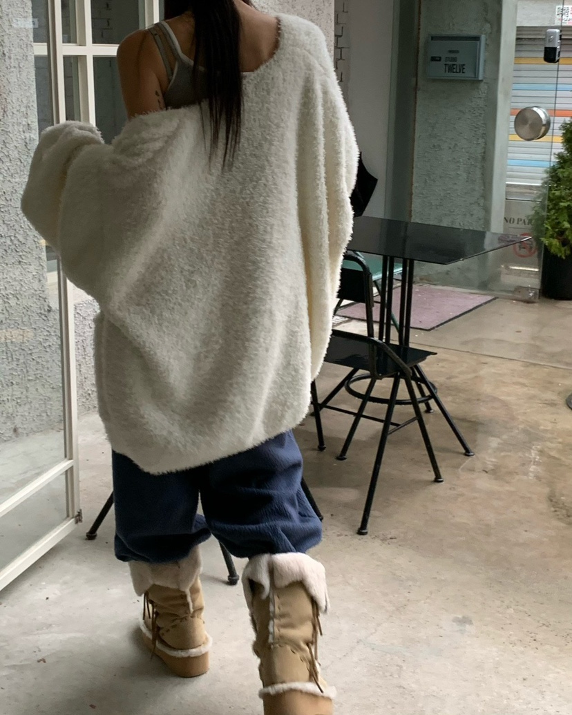 REVE CITE-L東大門㊣實拍女裝新款時尚25秋冬針織衫寬松開衫REVE CITE針織衫