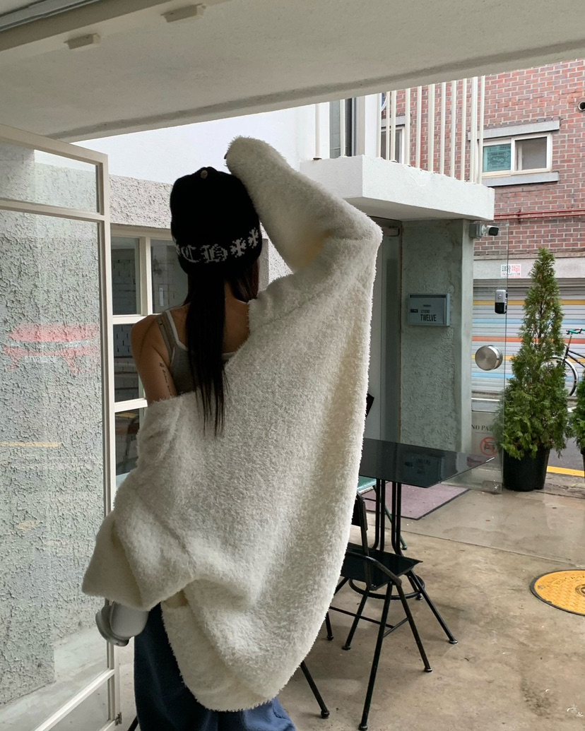 REVE CITE-L東大門㊣實拍女裝新款時尚25秋冬針織衫寬松開衫REVE CITE針織衫