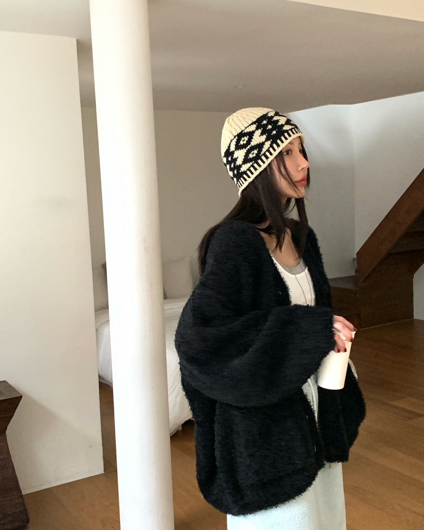 REVE CITE-L東大門㊣實拍女裝新款時尚25秋冬針織衫寬松開衫REVE CITE針織衫