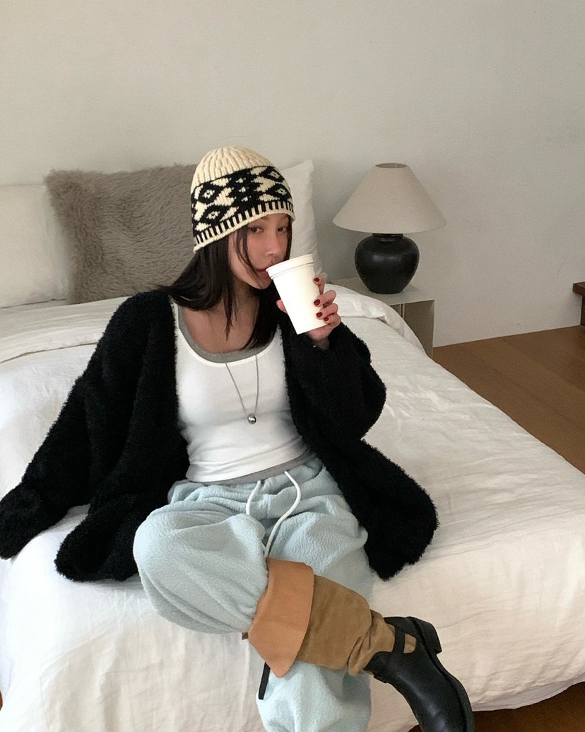 REVE CITE-L東大門㊣實拍女裝新款時尚25秋冬針織衫寬松開衫REVE CITE針織衫