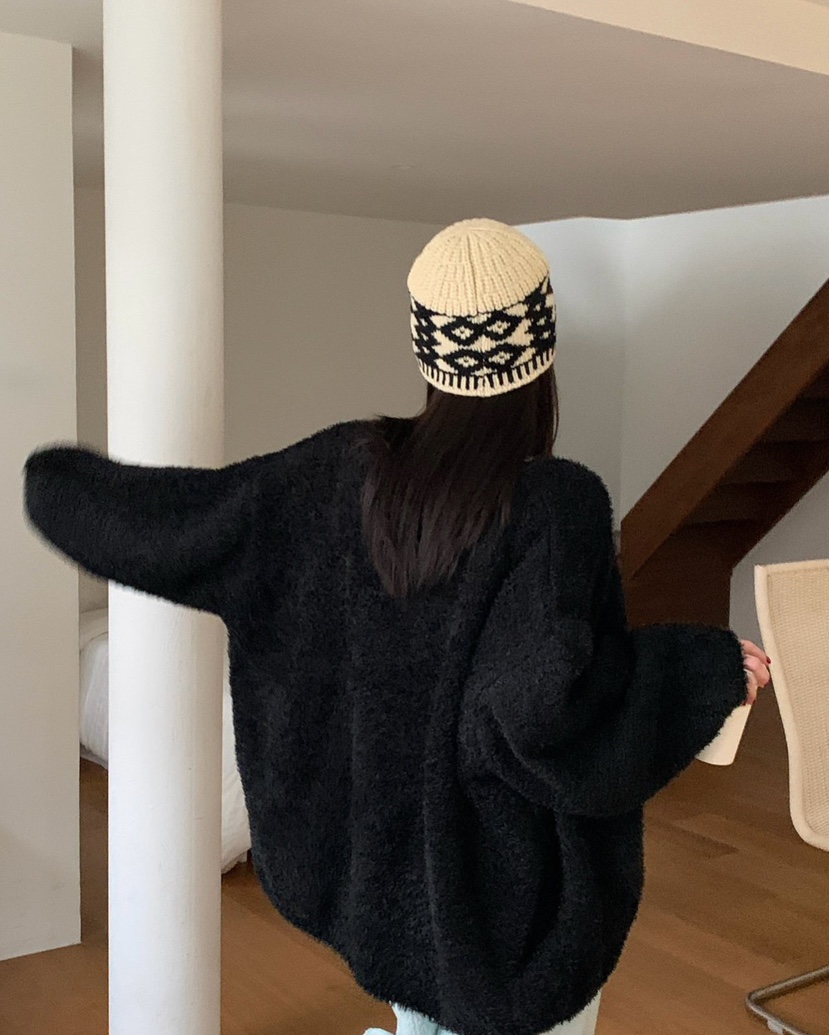 REVE CITE-L東大門㊣實拍女裝新款時尚25秋冬針織衫寬松開衫REVE CITE針織衫