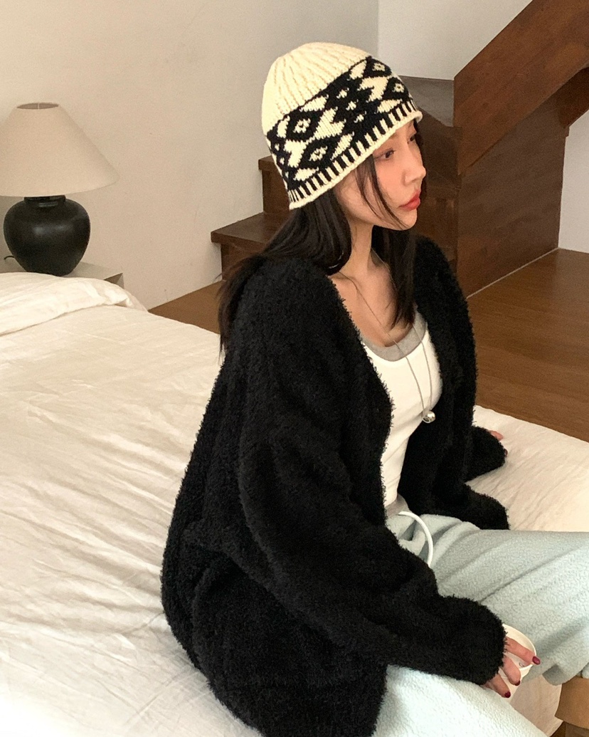 REVE CITE-L東大門㊣實拍女裝新款時尚25秋冬針織衫寬松開衫REVE CITE針織衫