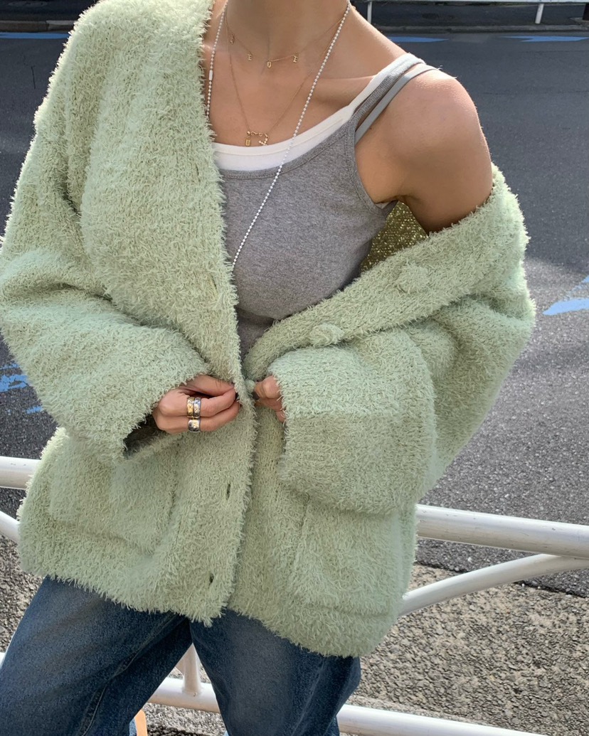 REVE CITE-L東大門㊣實拍女裝新款時尚25秋冬針織衫寬松開衫REVE CITE針織衫圖色1