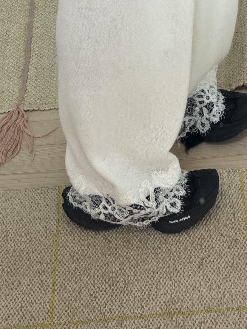 FRANC—L韓國直郵㊣女士新款職業25秋冬休閑推薦休閑褲蕾絲FRANC休閑褲