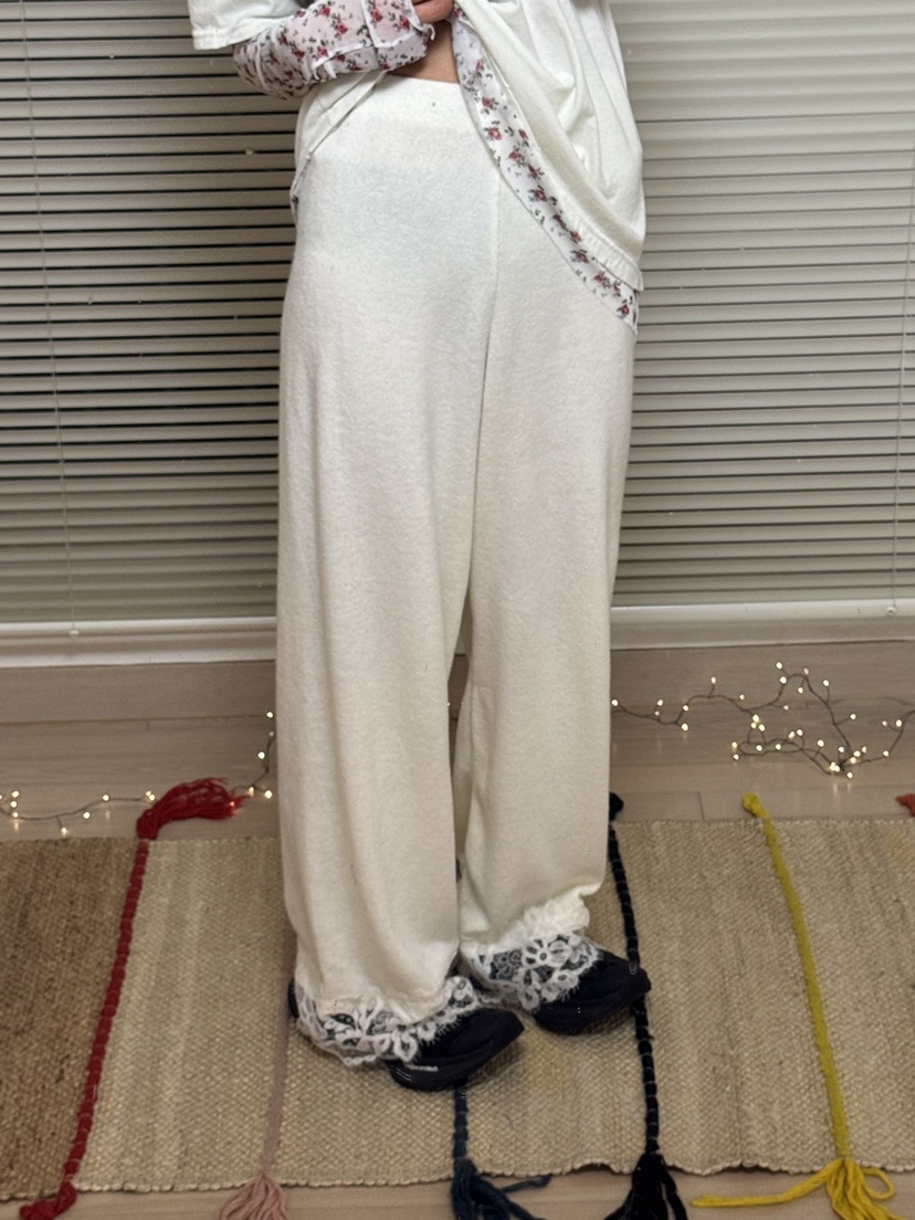 FRANC—L韓國直郵㊣女士新款職業25秋冬休閑推薦休閑褲蕾絲FRANC休閑褲圖色1