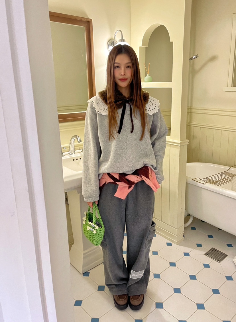 BOUTIQUE-L韓國代購㊣女裝新品休閑職業25秋冬人氣時尚衛衣BOUTIQUE-L衛衣