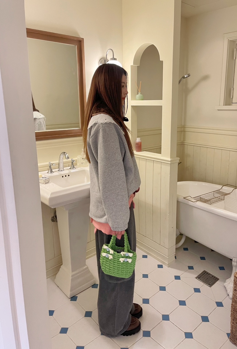 BOUTIQUE-L韓國代購㊣女裝新品休閑職業25秋冬人氣時尚衛衣BOUTIQUE-L衛衣