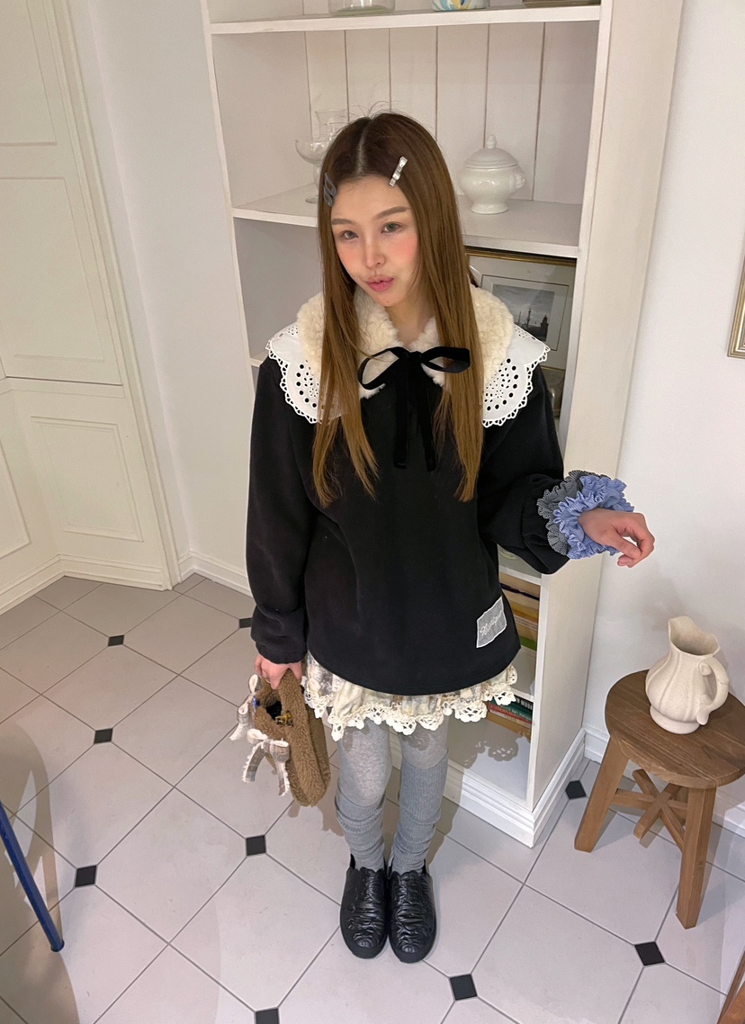 BOUTIQUE-L韓國代購㊣女裝新品休閑職業25秋冬人氣時尚衛衣BOUTIQUE-L衛衣