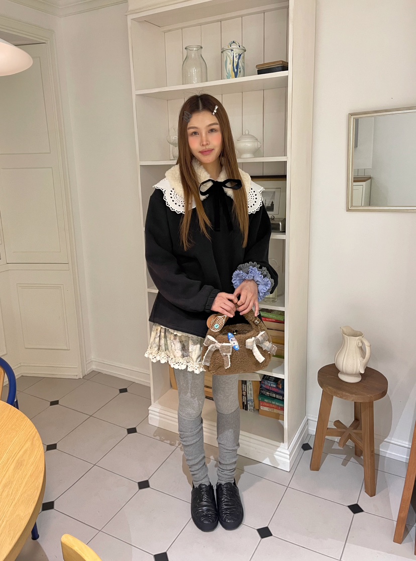 BOUTIQUE-L韓國代購㊣女裝新品休閑職業25秋冬人氣時尚衛衣BOUTIQUE-L衛衣