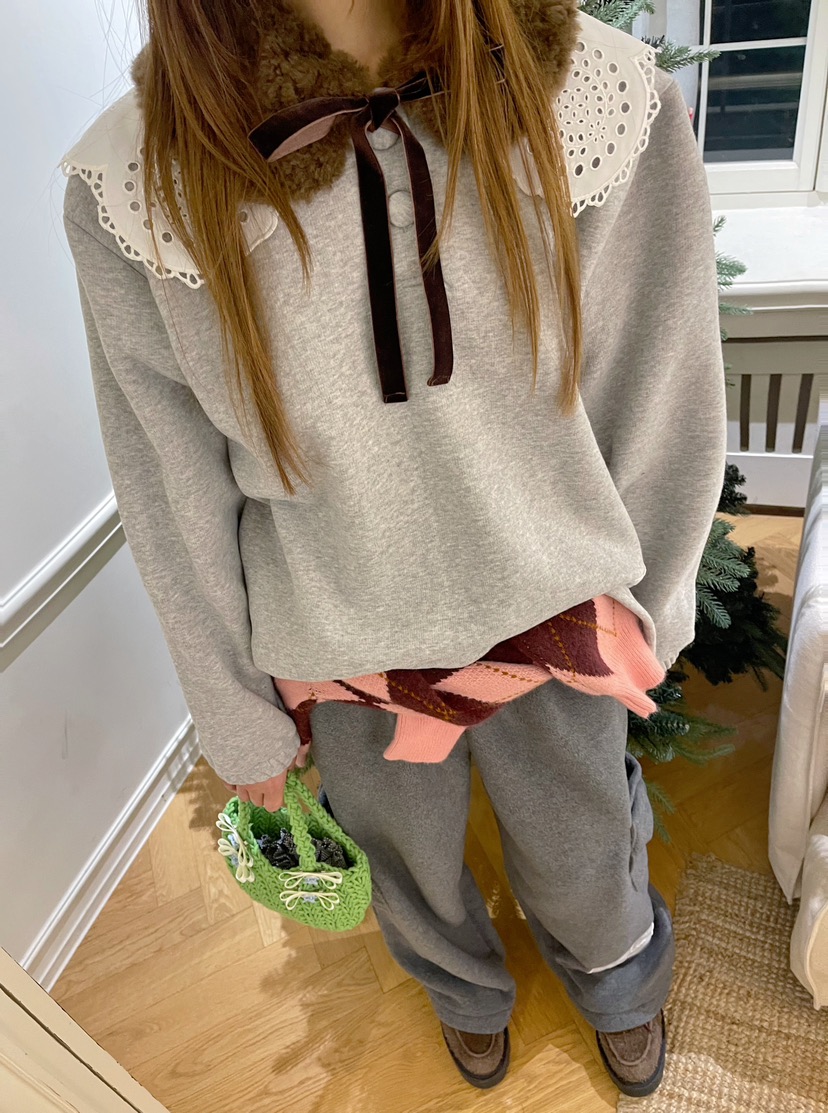 BOUTIQUE-L韓國代購㊣女裝新品休閑職業25秋冬人氣時尚衛衣BOUTIQUE-L衛衣圖色1