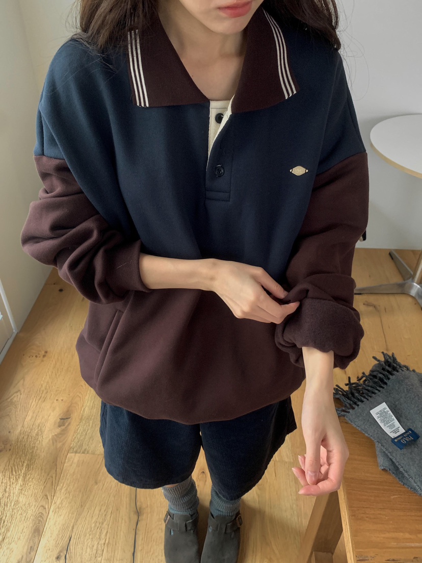 FORMSTUDIO韓國代購㊣女裝新款熱賣推薦人氣25秋冬衛衣羊皮FORMSTUDIO衛衣