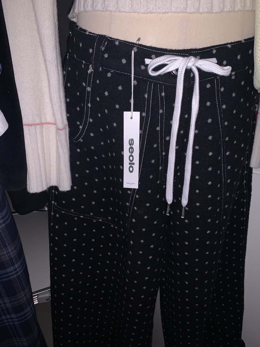 SEOLO東大門㊣實拍女士新款職業熱賣時尚推薦休閑休閑褲羊毛Seolo seoul休閑褲