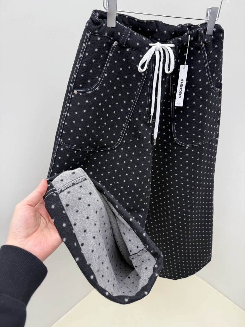 SEOLO東大門㊣實拍女士新款職業熱賣時尚推薦休閑休閑褲羊毛Seolo seoul休閑褲