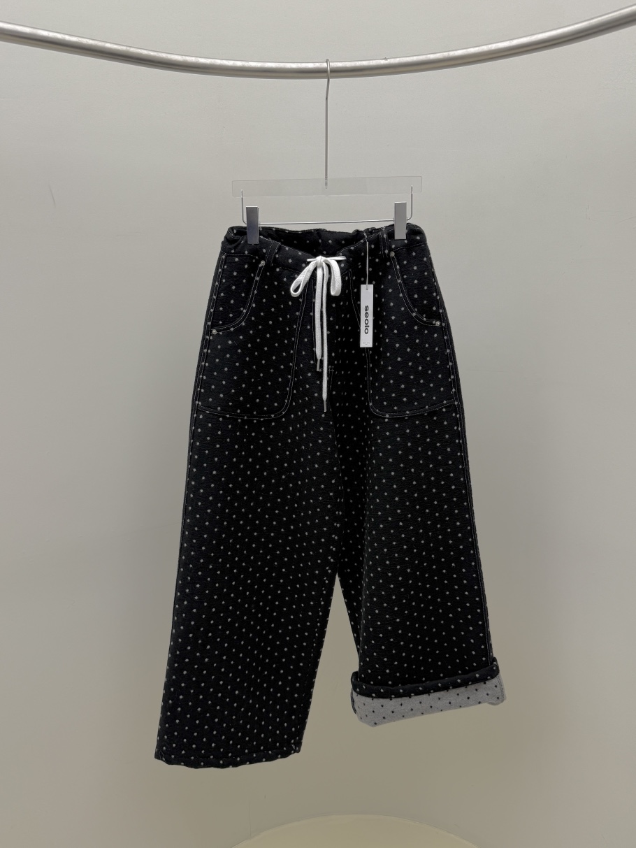 SEOLO東大門㊣實拍女士新款職業熱賣時尚推薦休閑休閑褲羊毛Seolo seoul休閑褲