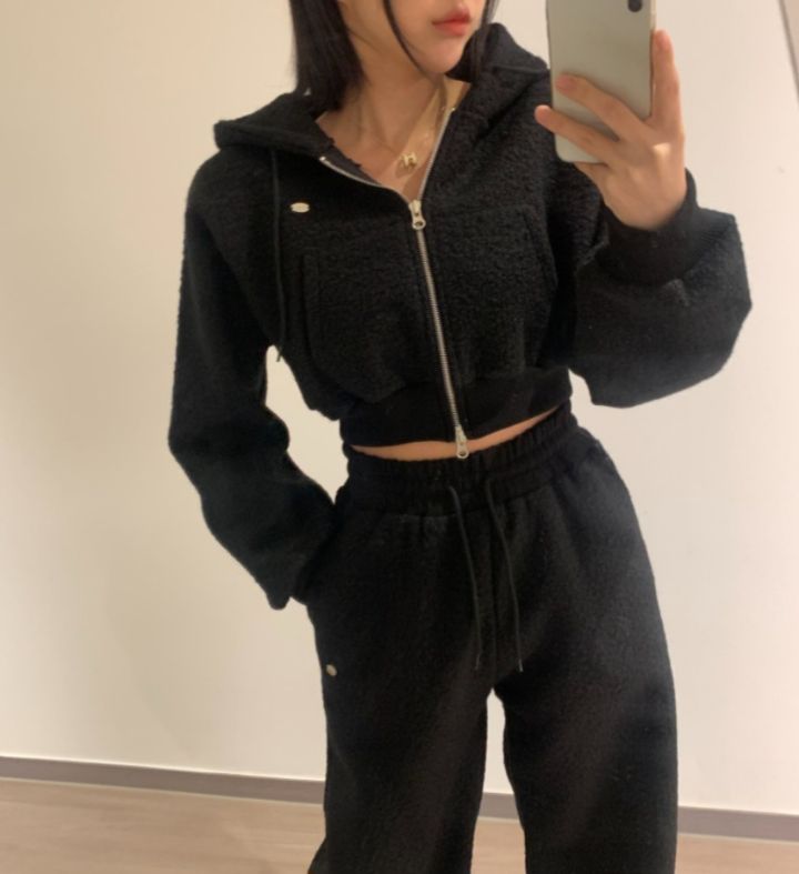 mars韓國代購㊣女裝新款休閑職業時尚衛衣連帽拉鏈衫毛圈布mars衛衣