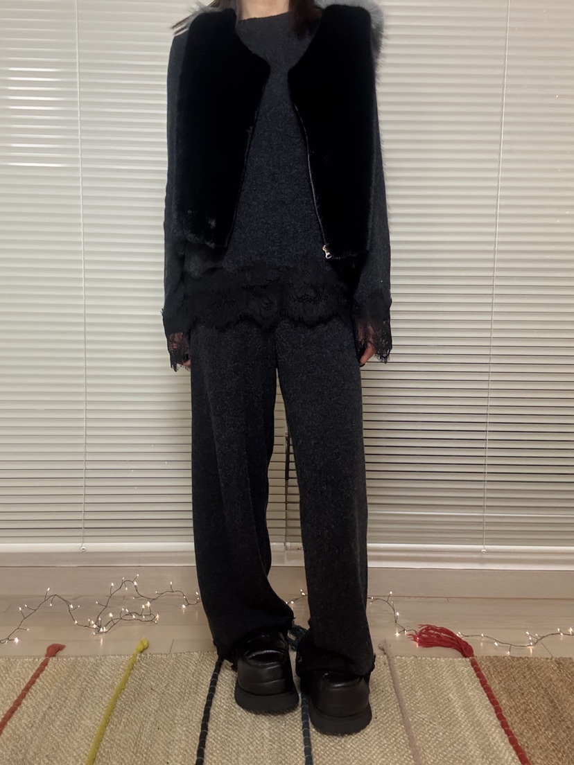 FRANC—L韓國直郵㊣女士新品人氣休閑推薦職業25秋冬長袖T恤蕾絲FRANC長袖T恤