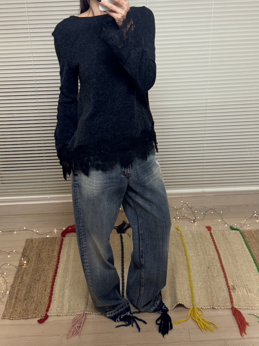 FRANC—L韓國直郵㊣女士新品人氣休閑推薦職業25秋冬長袖T恤蕾絲FRANC長袖T恤