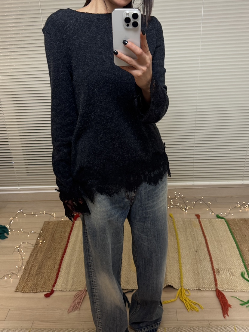 FRANC—L韓國直郵㊣女士新品人氣休閑推薦職業25秋冬長袖T恤蕾絲FRANC長袖T恤