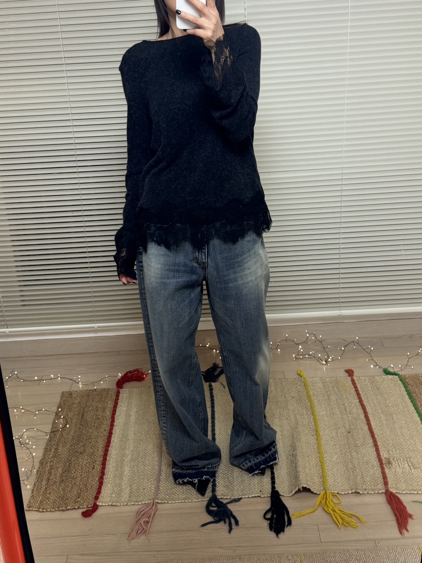 FRANC—L韓國直郵㊣女士新品人氣休閑推薦職業25秋冬長袖T恤蕾絲FRANC長袖T恤