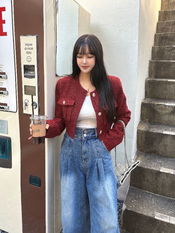 mars東大門㊣直郵女裝新款25秋冬職業熱賣時尚推薦夾克粗花呢mars夾克