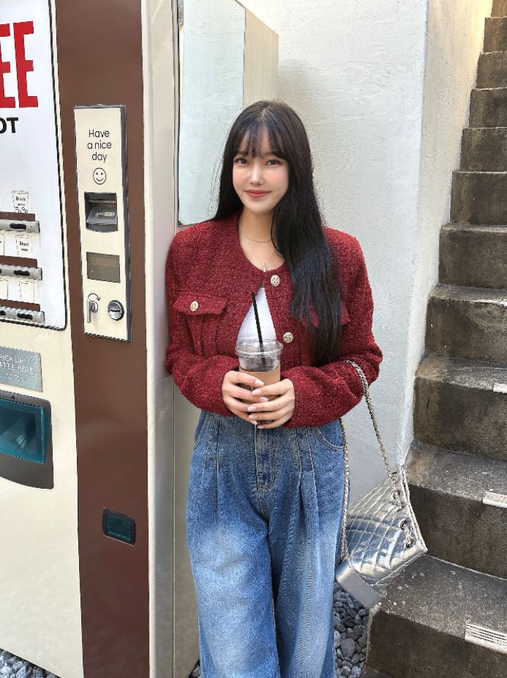 mars東大門㊣直郵女裝新款25秋冬職業熱賣時尚推薦夾克粗花呢mars夾克