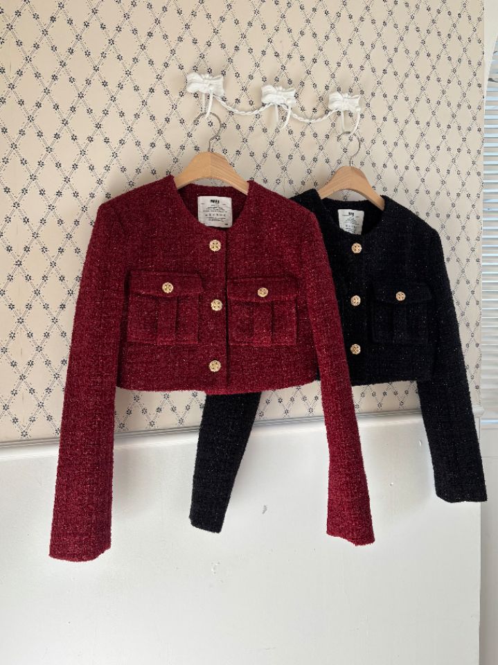 mars東大門㊣直郵女裝新款25秋冬職業熱賣時尚推薦夾克粗花呢mars夾克