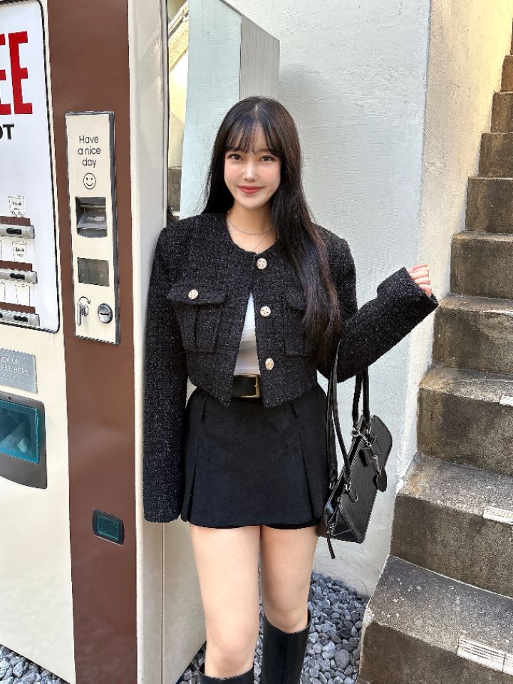 mars東大門㊣直郵女裝新款25秋冬職業熱賣時尚推薦夾克粗花呢mars夾克