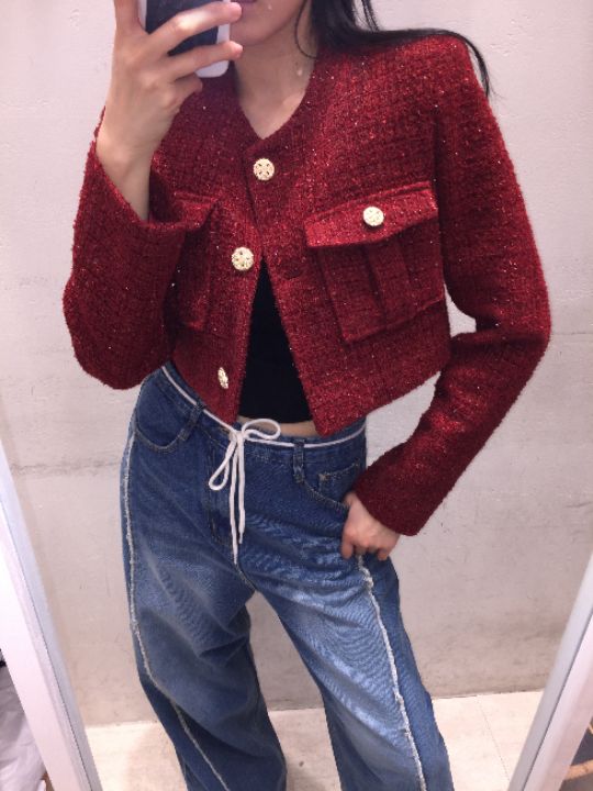 mars東大門㊣直郵女裝新款25秋冬職業熱賣時尚推薦夾克粗花呢mars夾克