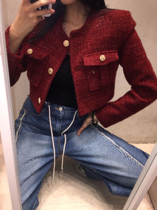 mars東大門㊣直郵女裝新款25秋冬職業熱賣時尚推薦夾克粗花呢mars夾克