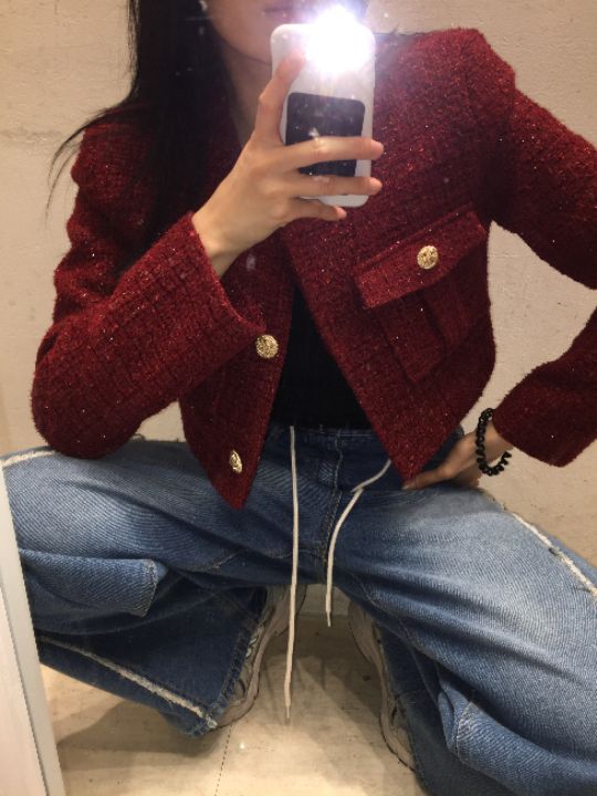 mars東大門㊣直郵女裝新款25秋冬職業熱賣時尚推薦夾克粗花呢mars夾克