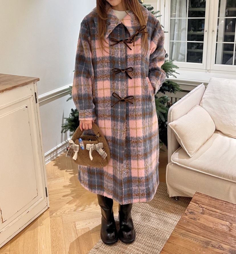 BOUTIQUE-L韓國直郵㊣女裝新品25秋冬職業休閑中長款大衣高領BOUTIQUE-L中長款大衣