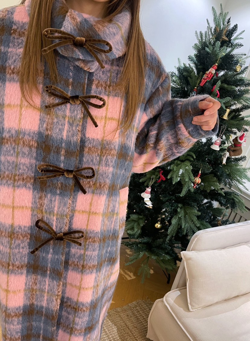 BOUTIQUE-L韓國直郵㊣女裝新品25秋冬職業休閑中長款大衣高領BOUTIQUE-L中長款大衣