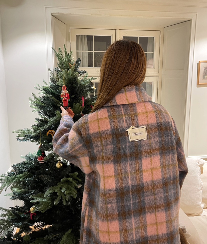 BOUTIQUE-L韓國直郵㊣女裝新品25秋冬職業休閑中長款大衣高領BOUTIQUE-L中長款大衣