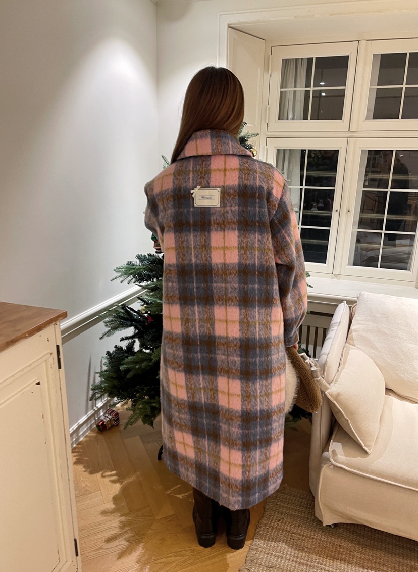 BOUTIQUE-L韓國直郵㊣女裝新品25秋冬職業休閑中長款大衣高領BOUTIQUE-L中長款大衣