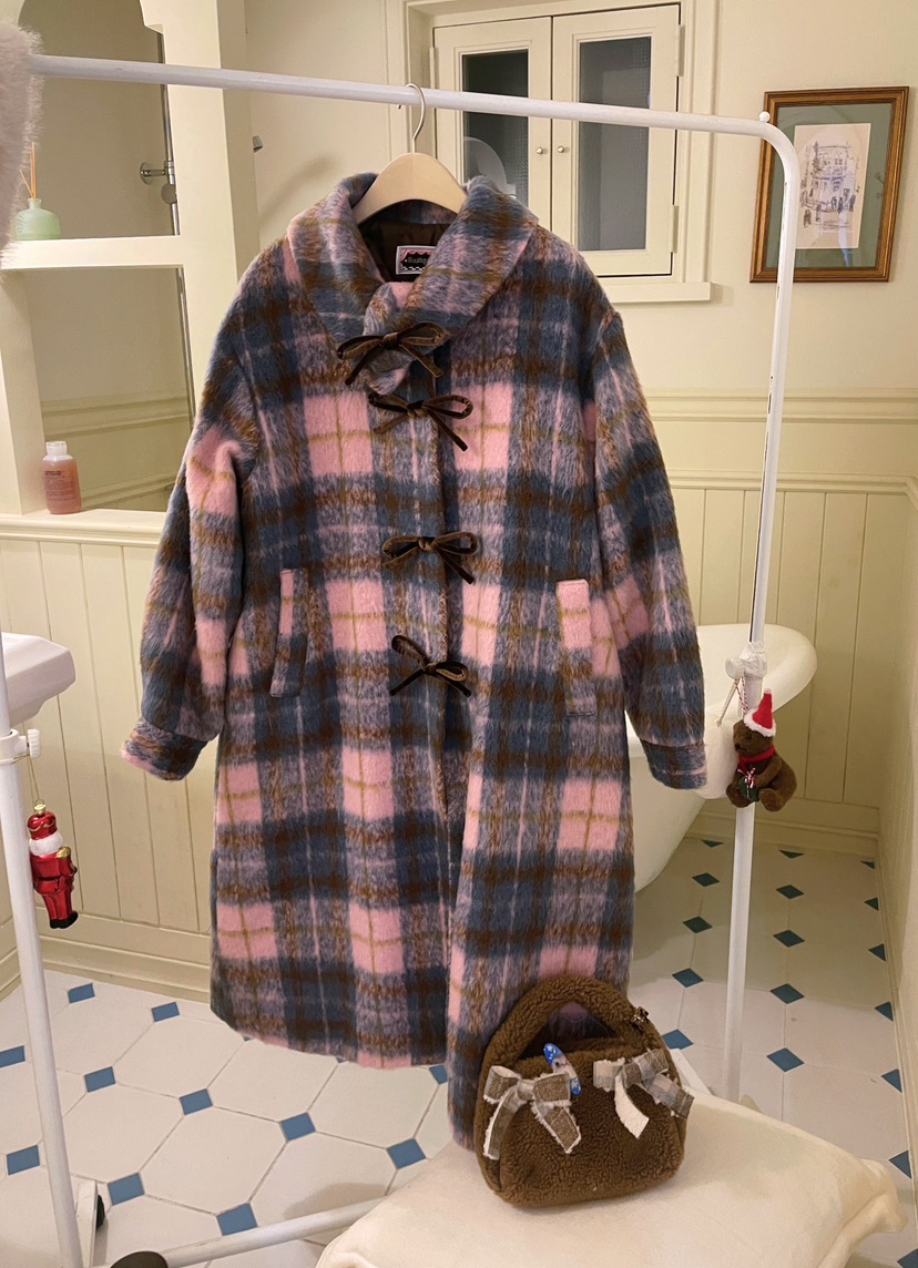 BOUTIQUE-L韓國直郵㊣女裝新品25秋冬職業休閑中長款大衣高領BOUTIQUE-L中長款大衣圖色1