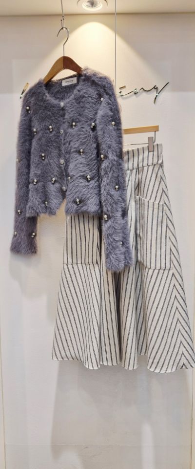 RICO韓國代購㊣女士新款休閑人氣25秋冬時尚熱賣針織衫皮草bling bling/RICO針織衫