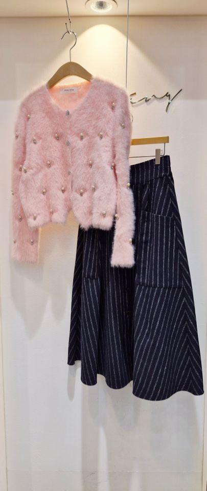 RICO韓國代購㊣女士新款休閑人氣25秋冬時尚熱賣針織衫皮草bling bling/RICO針織衫