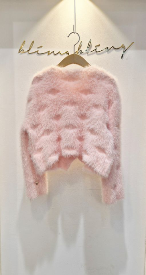 RICO韓國代購㊣女士新款休閑人氣25秋冬時尚熱賣針織衫皮草bling bling/RICO針織衫