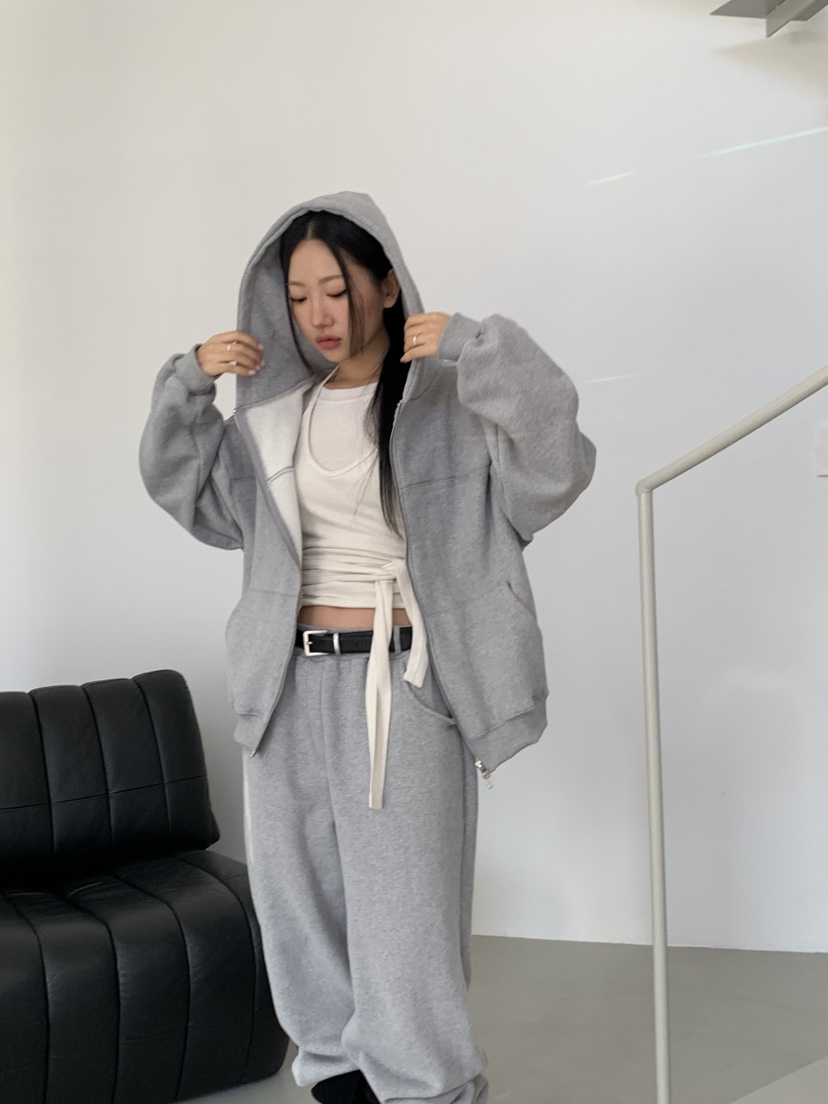 MURMUR東大門㊣代購女裝新品時尚職業人氣夾克連帽拉鏈衫柔軟MURMUR夾克