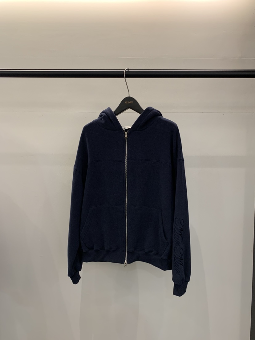 MURMUR東大門㊣代購女裝新品時尚職業人氣夾克連帽拉鏈衫柔軟MURMUR夾克圖色2