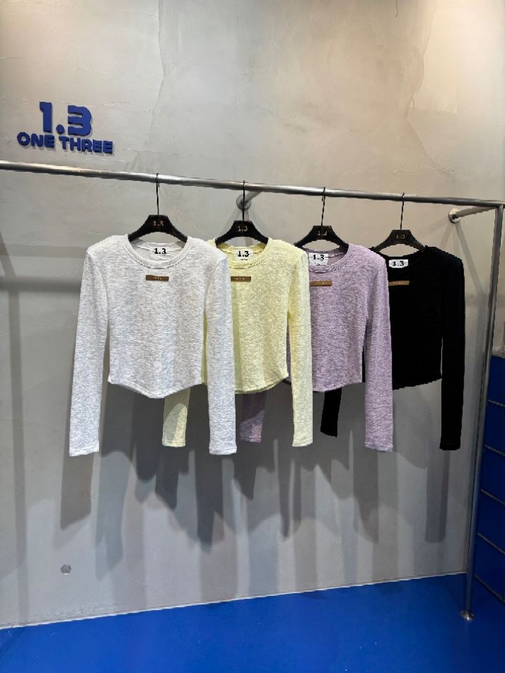1.3東大門㊣代購女士新品休閑推薦熱賣25秋冬人氣時尚長袖T恤1.3長袖T恤